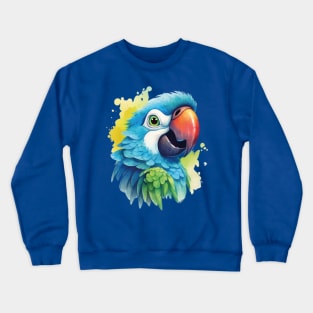 Vibrant Plumage: Exquisite Macaw Head Crewneck Sweatshirt